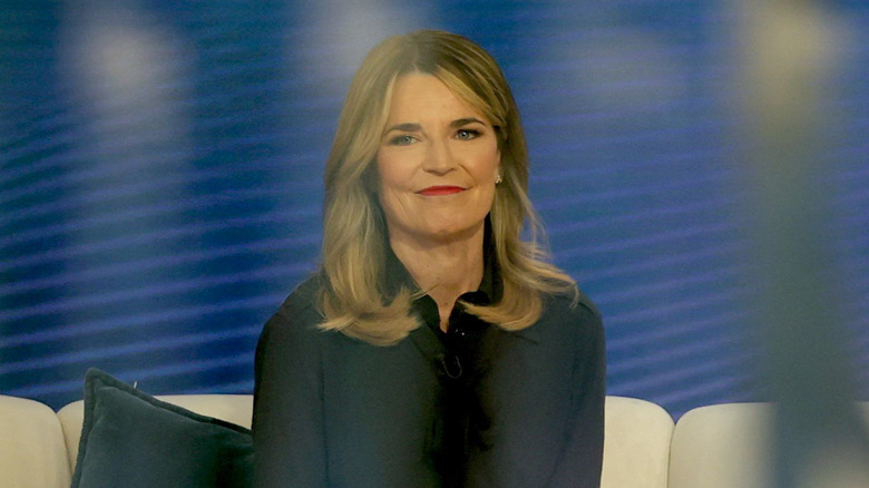 Savannah Guthrie sitting and posing on the "Today" show.
