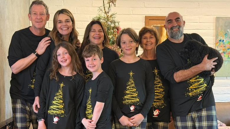 Savannah Guthrie posing with family
