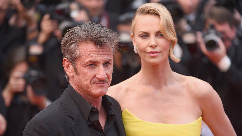 Charlize Theron and Sean Penn at a red carpet