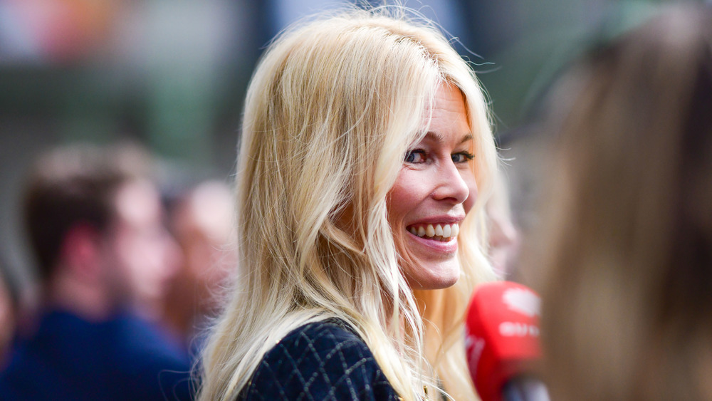 Supermodel Claudia Schiffer smiling 