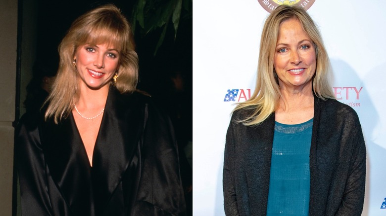 Split image of Cathy Podewell wearing black circa 1980s and again in 2018