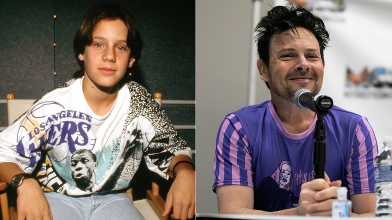 Split image of Omri Katz sitting down in the 1990s and again in 2022