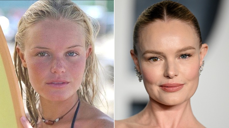 Kate Bosworth headshot from Blue Crush and headshot from 2023