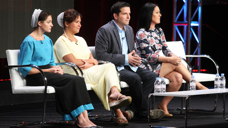 Cast of "Breaking Amish" on stage