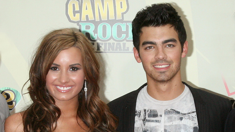 Demi Lovato and Joe Jonas smiling
