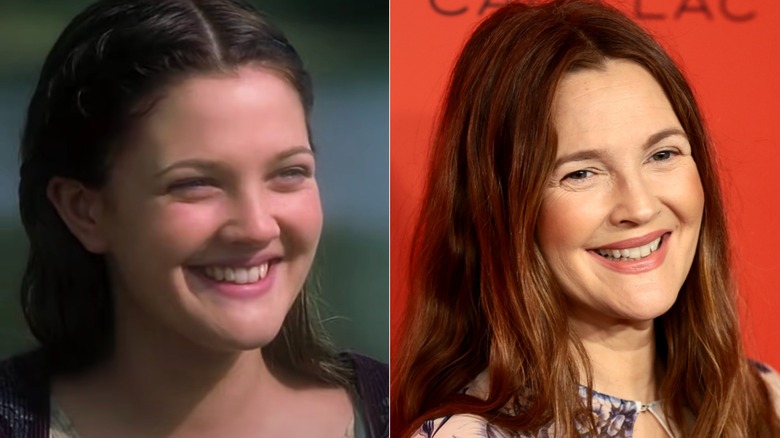 Drew Barrymore then and now