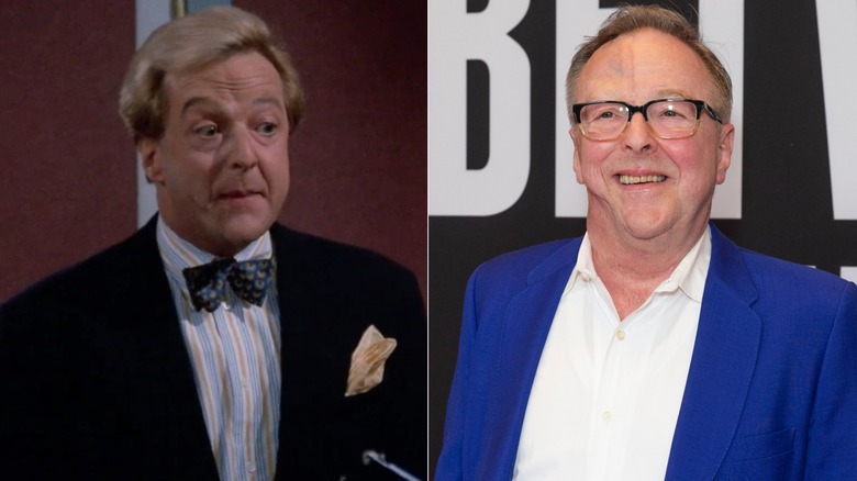 Split image of Edward Hibbert On "Frasier" and in 2019