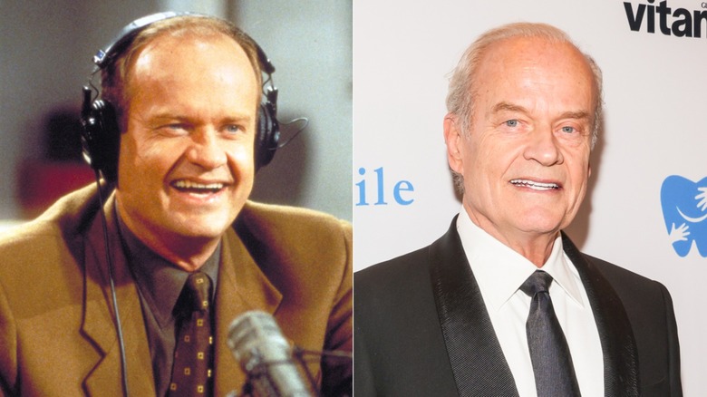 Split image of Kelsey Grammer in "Frasier" and in 2026
