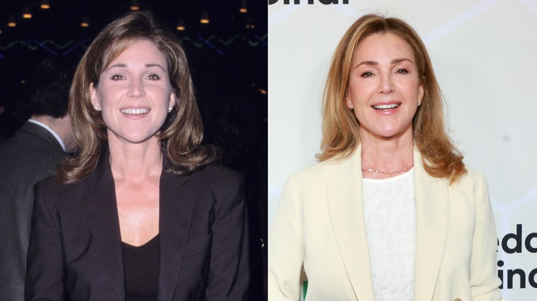 Split image of Peri Gilpin in the 1990s and in 2026