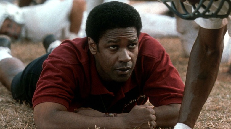 Coach Herman Boone looking up