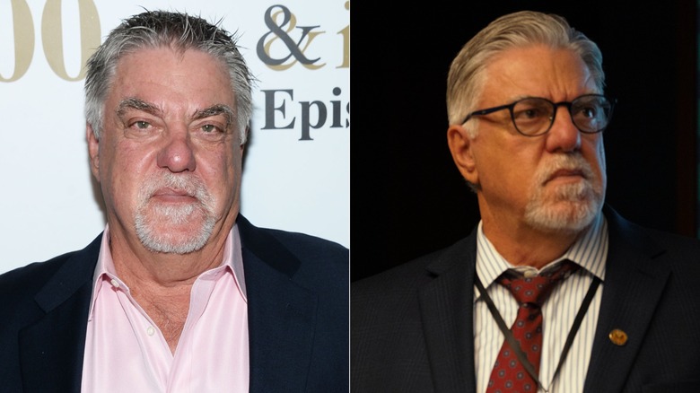 Split image of Bruce McGill in 2016 and 2024