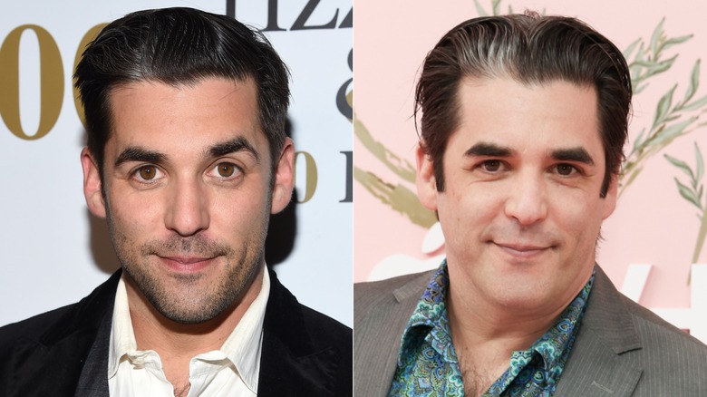 Split image of Jordan Bridges in 2016 and 2024