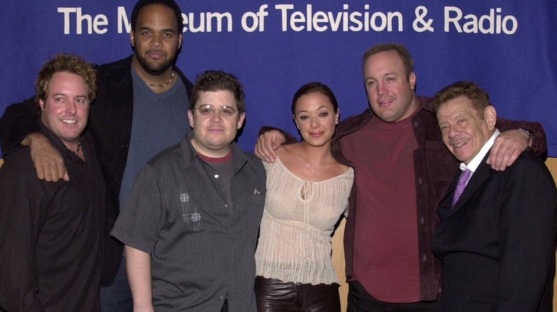 Gary Valentine, Victor Williams, Patton Oswalt, Leah Remini, Kevin James, and Jerry Stiller posing together