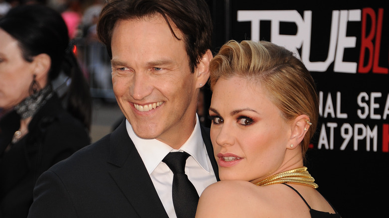 Stephen Moyer and Anna Paquin at a premiere