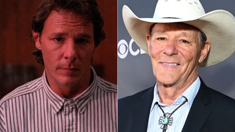 Split photo of Chris Mulkey in "Twin Peaks" and at the premiere of "Marshals" in 2026
