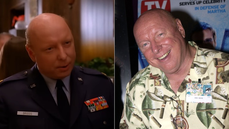 Split photo of Don S. Davis in "Twin Peaks" and at a "Stargate SG-1" fan event