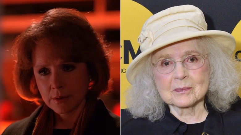 Split photo of Piper Laurie in "Twin Peaks" and at a screening of "The Hustler" in 2022
