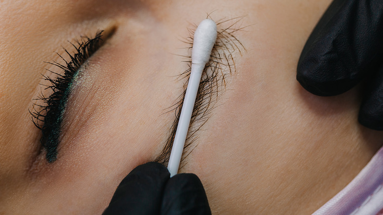 An eyebrow lamination 