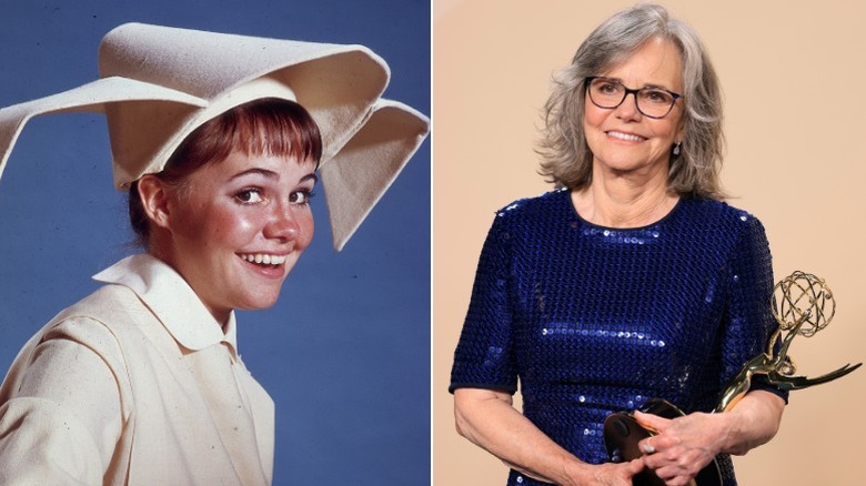 Sally Field in The Flying Nun/accepting Emmy in 2026