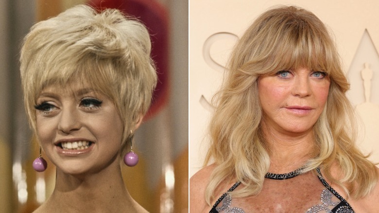 Goldie Hawn in Laugh-In/at the 2026 Oscars
