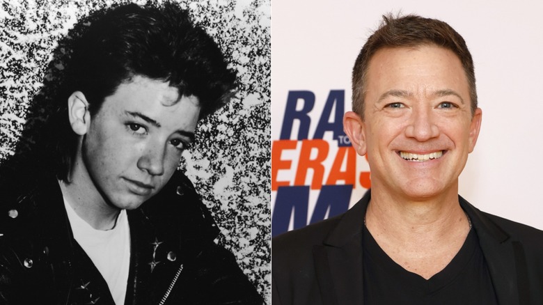 David Faustino in 1990 and in 2025.