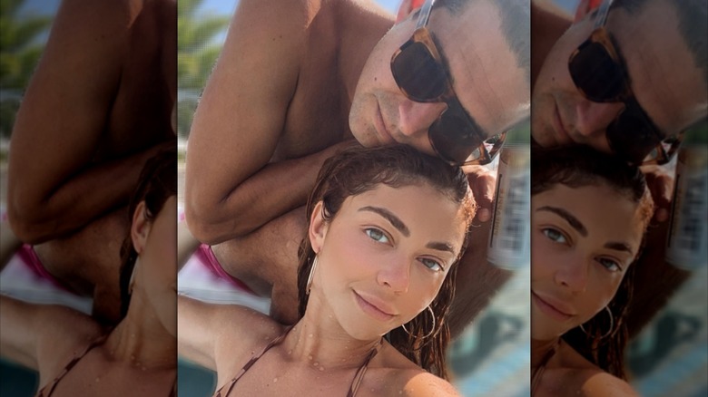 Sarah Hyland in a selfie with her husband, Wells Adams