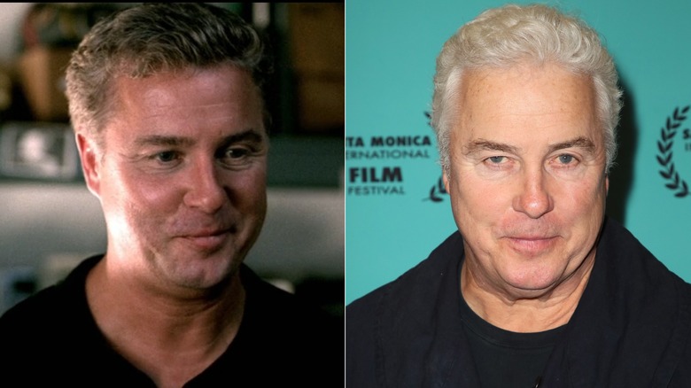 Two images of William Petersen. The first is from the pilot episode of CSI: Crime Scene Investigation. The second is of him in 2019