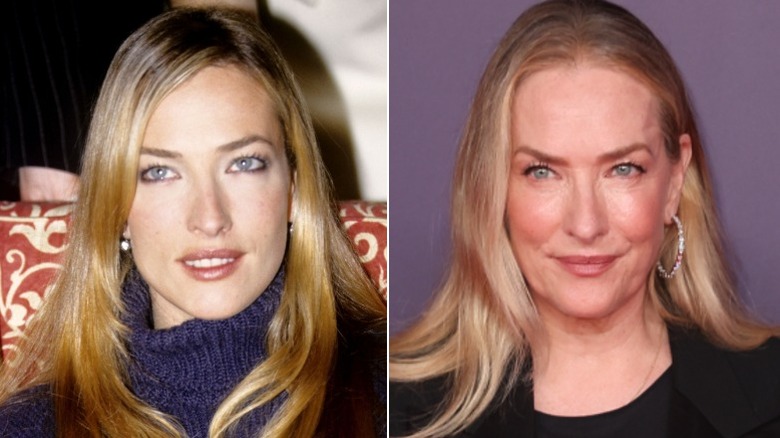 Split image of Tatjana Patitz in 1995 and 2022