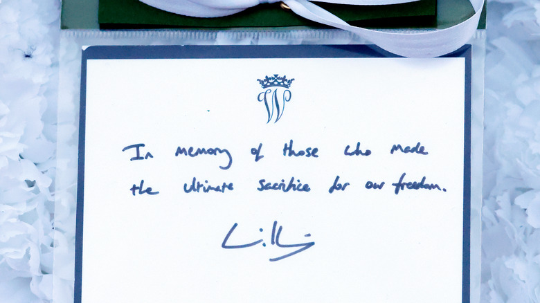 Prince William's signature
