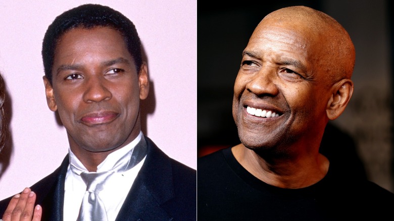 Denzel Washington at a red carpet event in 1996 & in 2025