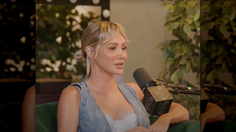 Sara Jean Underwood on a podcast in 2024