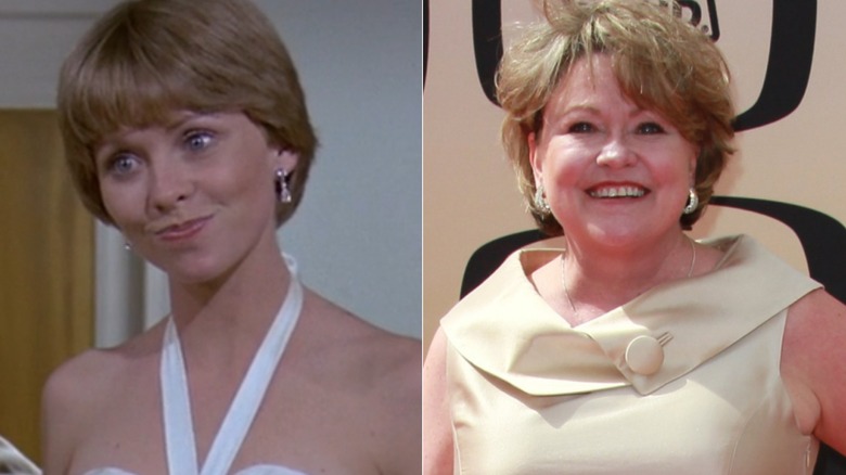Split photo of Lauren Tewes in "The Love Boat" and smiling at the TV Land Awards in 2010
