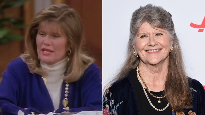 Judith Ivey in a scene from "Designing Women" & at an AARP Movie event in 20223