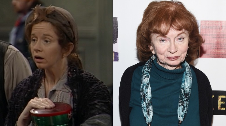 Annie O'Donnell in "Night Court"/Annie O'Donnell smiling at the FYC Us Independents Screenings in 2018