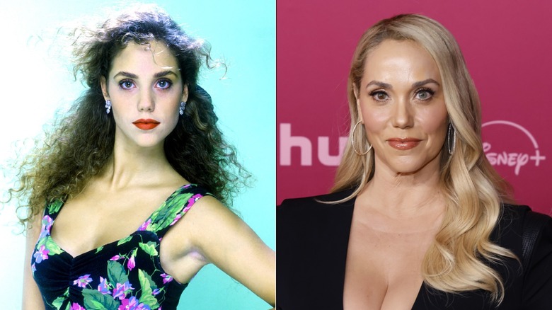 Side-by-side of Elizabeth Berkley in the '90s and in 2026