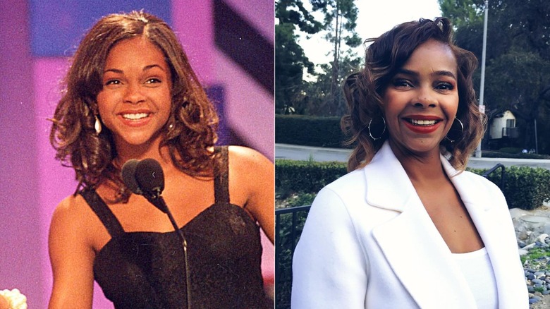 Side-by-side of Lark Voorhees in the 90s and in 2022