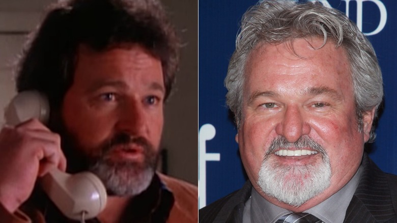 Split image of Brad Leland in an episode of "Walker, Texas Ranger" and posing at an event in 2023