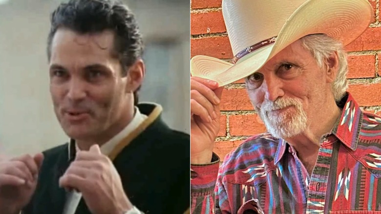 Split image of Marshall R. Teague in an episode of "Walker, Texas Ranger" and posing in a cowboy hat in 2026