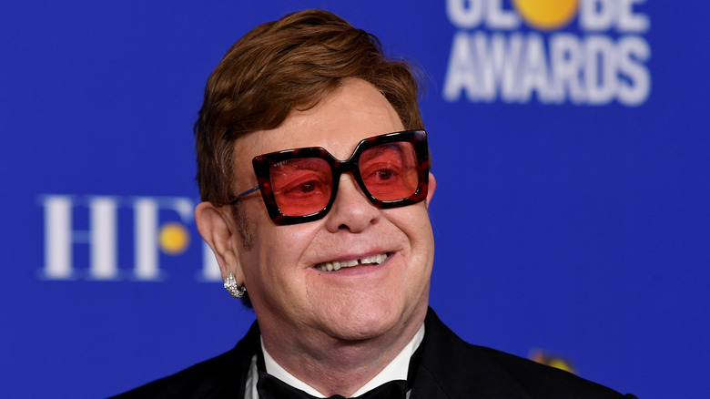 Elton John smiling