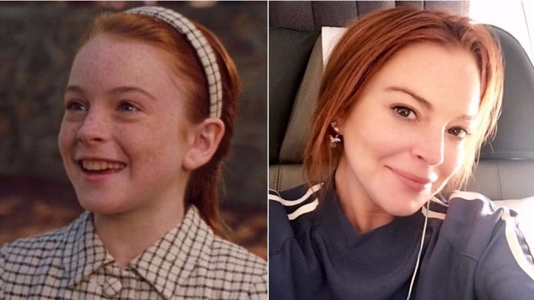 child star Lindsay Lohan then and now