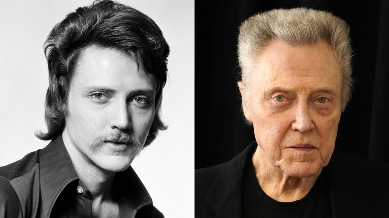 Split image of Christopher Walken in the 1970s on the left, Christopher Walken in the 2020s on the right