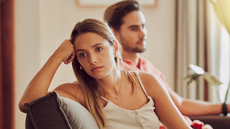 woman unhappy with partner