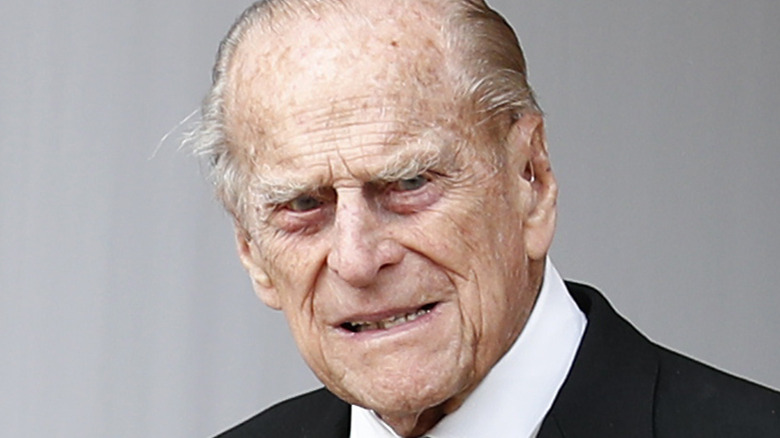 Prince Philip looking to the side