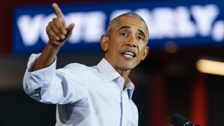 Barack Obama at a campaign event 