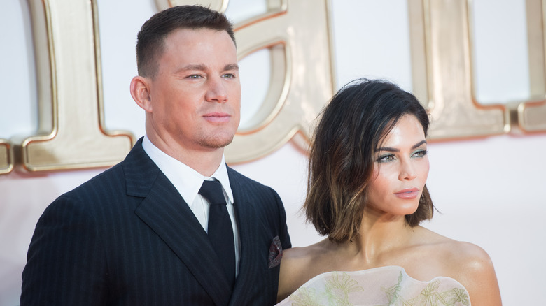 Jenna Dewan posing with her ex-husband Channing Tatum