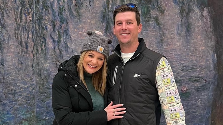 Lauren Alain and Cam Arnold in winter gear