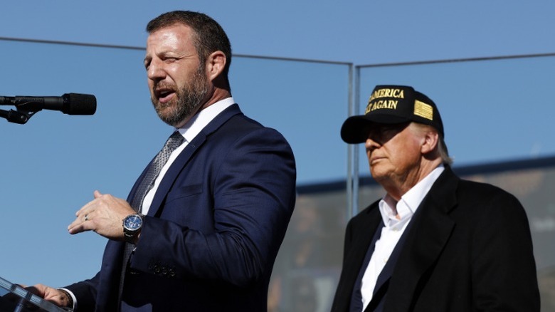 Markwayne Mullin joins Donald Trump during a campaign rally in Albuquerque, NM (2024)