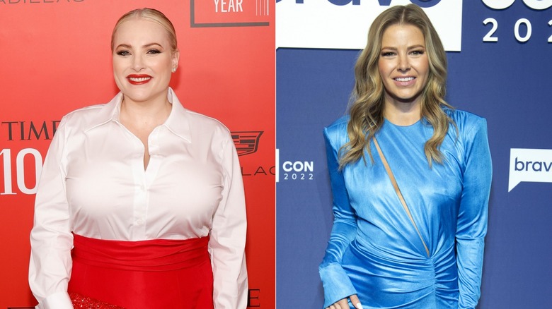 Left: Meghan McCain smiling, Right: Ariana Madix smiling
