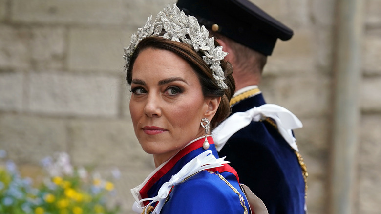 Kate Middleton looking serious