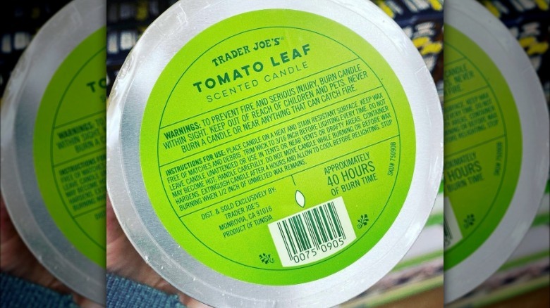 Trader Joe's Tomato Leaf Scented Candle 